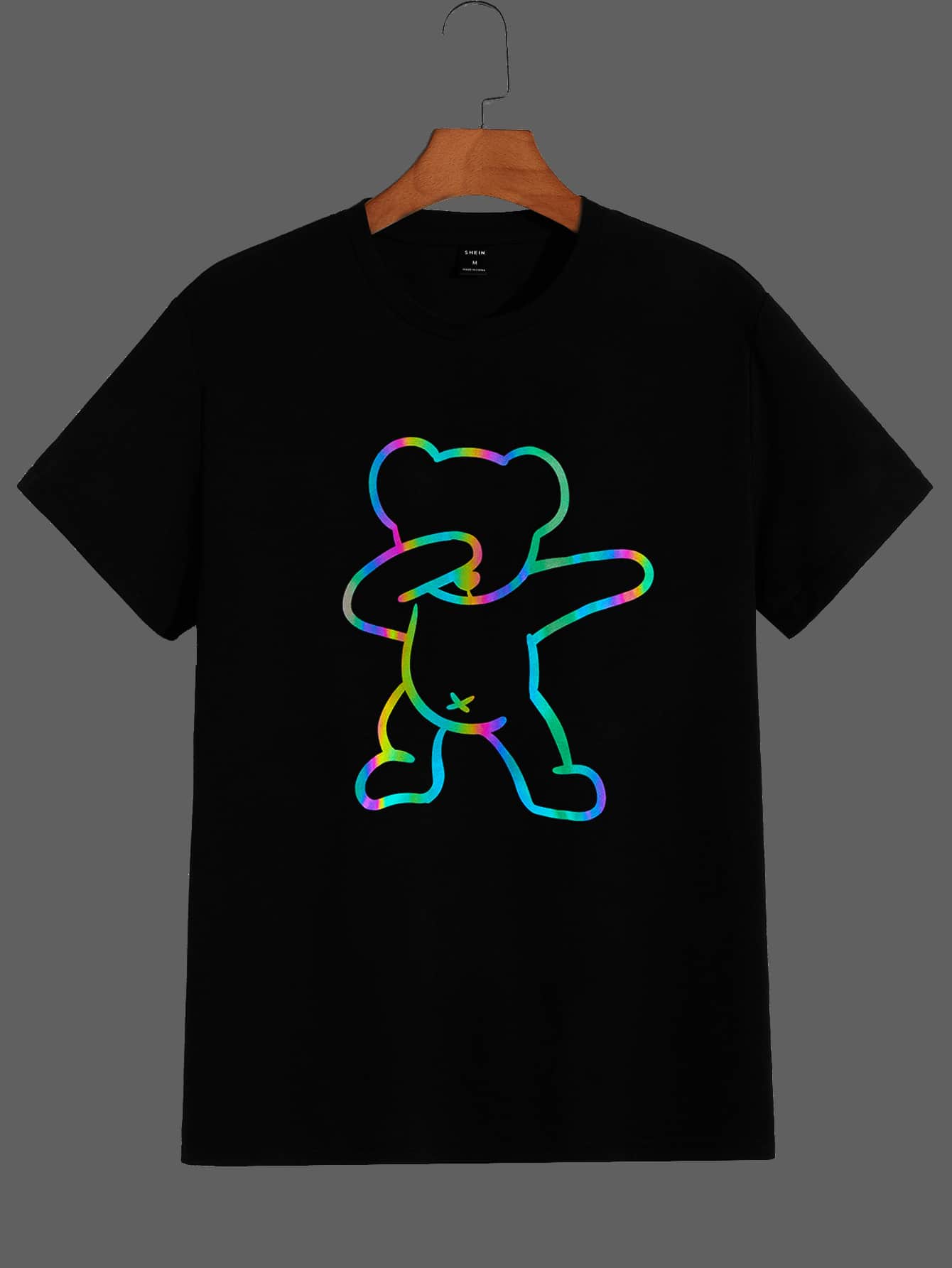 GENTILAND Tops Nam Hoạt hình Giải trí - màu đen - Xem 1