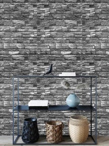 1/2/5/10 miếng giấy dán tường họa tiết gạch mô phỏng 3D XPE, trang trí theo phong cách hiện đại tối giản, cải tạo cao cấp, miếng dán tường trang trí nhiều màu sắc phù hợp để trang trí nhà cửa, miếng dán tường xốp chống va chạm, dễ vệ sinh, miếng dán tường chống va chạm tự dính, giấy dán tường phong cách đơn giản và hiện đại, giấy dán tường cách âm để trang trí phòng ngủ, trang trí phòng khách, trang trí phông nền TV - màu đen - Xem 3