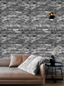1/2/5/10 miếng giấy dán tường họa tiết gạch mô phỏng 3D XPE, trang trí theo phong cách hiện đại tối giản, cải tạo cao cấp, miếng dán tường trang trí nhiều màu sắc phù hợp để trang trí nhà cửa, miếng dán tường xốp chống va chạm, dễ vệ sinh, miếng dán tường chống va chạm tự dính, giấy dán tường phong cách đơn giản và hiện đại, giấy dán tường cách âm để trang trí phòng ngủ, trang trí phòng khách, trang trí phông nền TV - màu đen - Xem 7
