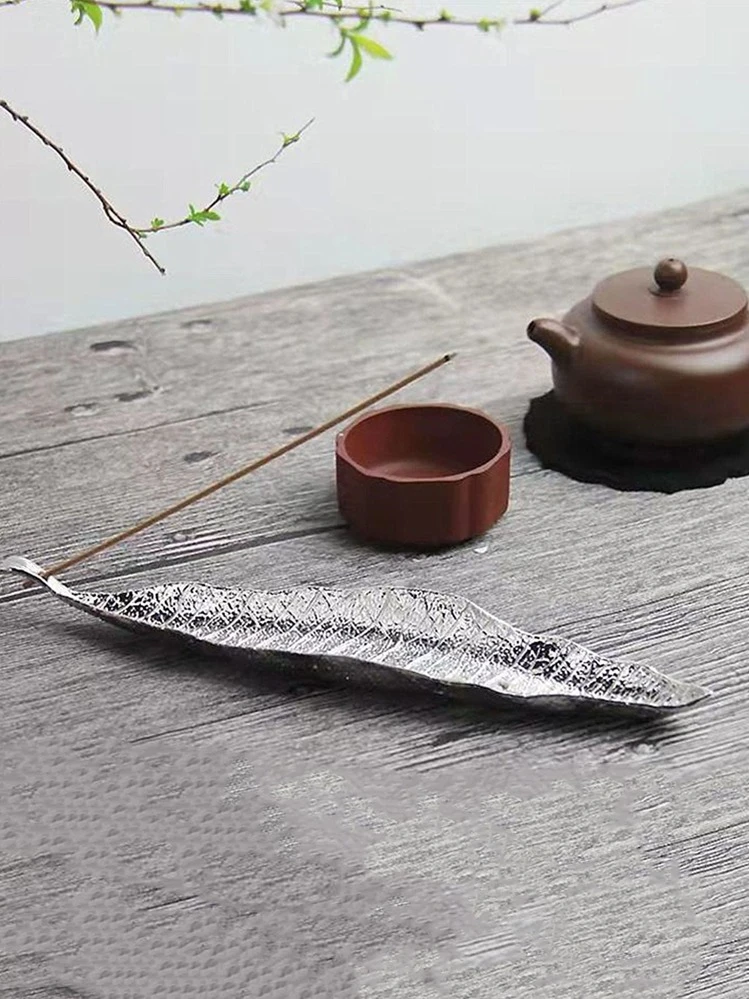 Porta Incenso, Bruciatore Incenso Di A Forma Di Foglia Portaincenso Bastoncino Del Bastone Di Incenso Della Lumaca, Brucia Incenso Per Decorazioni La Casa //Salotto/Sala Meditazione/Yoga (bronzo
