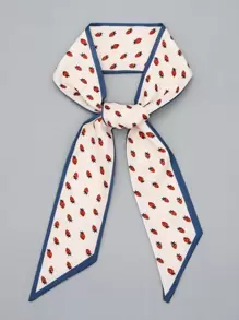 草莓圖案圍巾 - 彩色 - 查看 1