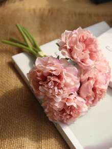 Bộ 5 Nhân Tạo Hoa Mẫu Đơn, Lụa Nhân Tạo Hoa Trang Trí Nhà Cưới Cho Cô Dâu Hoa Giả Giả Phòng Khách - Hồng - Xem 2