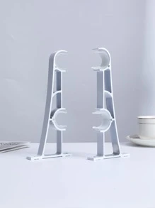 2pcs Plain Curtain Rod Bracket - White - View 2