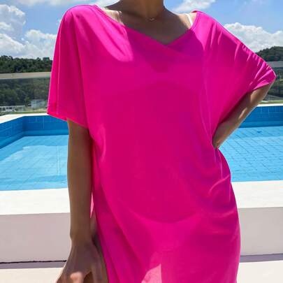 Solid Split Coaps Cover Up Summer