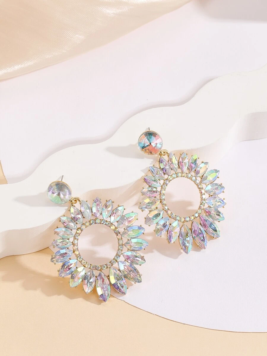 水鑽耳墜 - 彩色 - 查看 1