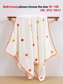 1 chiếc khăn tắm thêu hình quả bí ngô Halloween hoặc khăn tắm trang trí phòng tắm tại nhà cho tiệm làm đẹp trở lại trường học - trắng - Xem 5