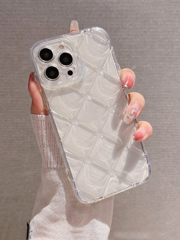 极简3D菱形全包防震手机壳，兼容 17/17 Pro Max/17/16 Pro Max/16/16 Pro/16 Plus/15/15 Pro Max/15 Pro/15 Plus/11/12/13/14 Pro Max/XS/XR/11 Pro/11 Pro Max/12 Pro/12 Pro Max/13 Pro/13 Pro Max/7 Plus/14 Pro/14 Pro Max/14 Plus/7 Plus/8 Plus/8/SE2，软壳