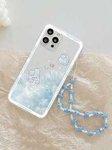 Rabbit Pattern Phone Case With Lanyard