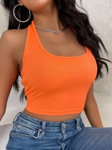 INAWLY 露背條紋針織掛脖上衣