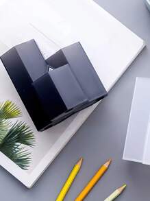 1pc Geometric Design Random Color Desktop Storage Box, Nordic Plastic Desk Storage Holder For Home - Multicolor - View 4
