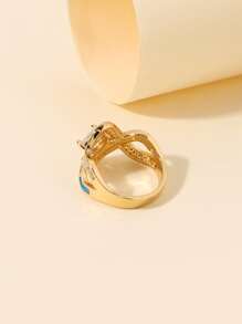 水鑽裝飾戒指 - 彩色 - 查看 2