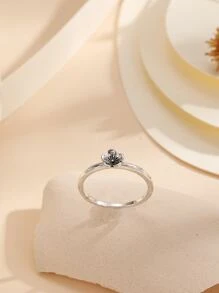 Nhẫn trang trí hoa - Màu Bạc Cổ - Xem 3