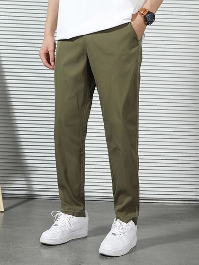 Men Slant Pocket Carrot Pants
