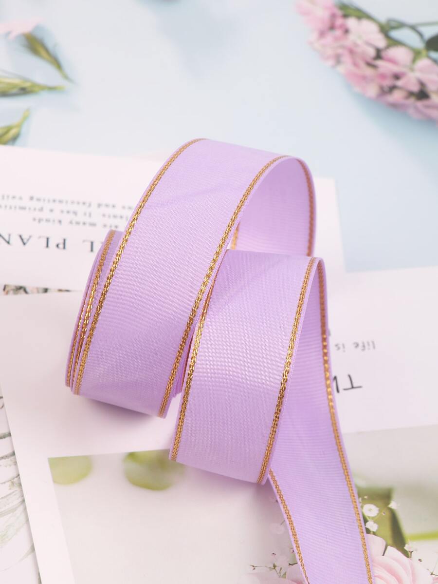 1入組拼接邊禮品包裝絲帶 - 紫色 - 查看 1