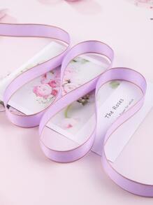 1入組拼接邊禮品包裝絲帶 - 紫色 - 查看 2