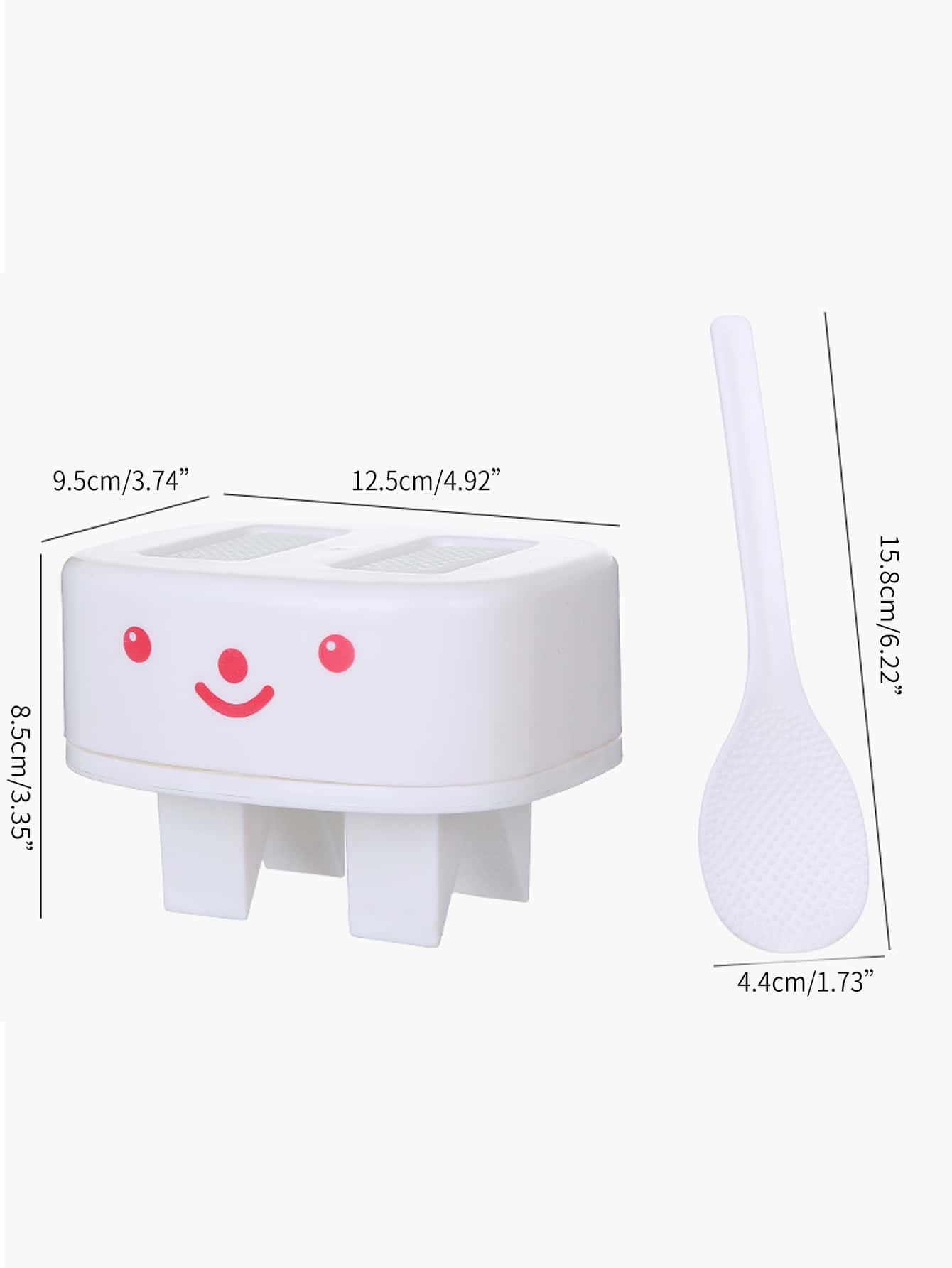 2入組卡通圖案壽司模具 - 白色 - 查看 7