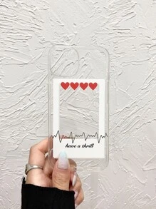 愛心圖案手機外殼 - 無色 - 查看 2