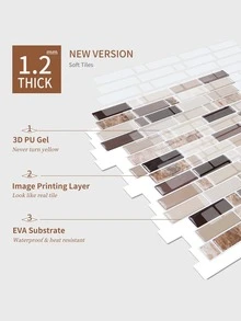 1pc Hình dán nhà bếp bằng đá cẩm thạch - Nhiều màu - Xem 3