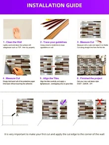 1pc Hình dán nhà bếp bằng đá cẩm thạch - Nhiều màu - Xem 4