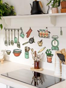 1入組卡通圖案廚房貼紙 - 彩色 - 查看 4