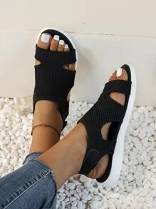 Dép Thể thao Nữ màu trơn - màu đen - Xem 1
