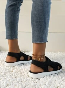 Dép Thể thao Nữ màu trơn - màu đen - Xem 3