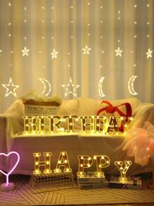 1入組16cm室內裝飾LED金色字母燈，適用於婚禮、派對、生日、節日裝飾小夜燈，字母燈，字母閃電燈，字母燈招牌，字母燈 - 黃色 - 查看 5