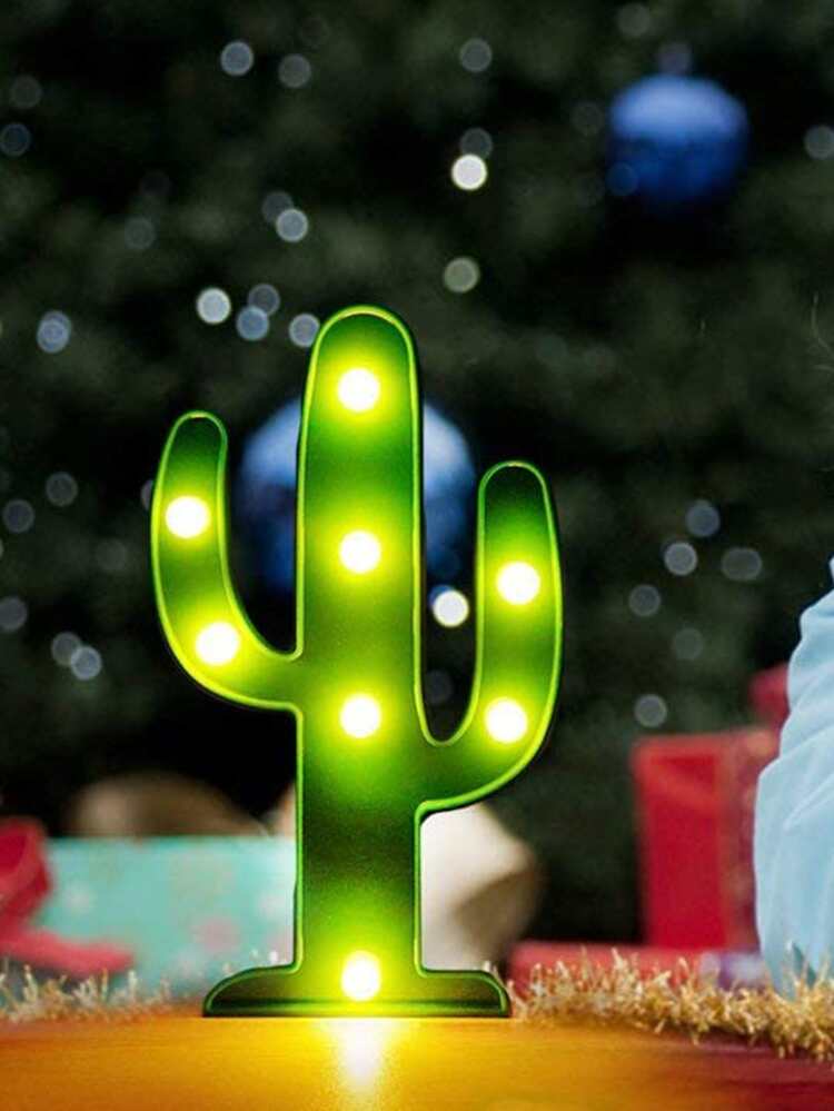 Luz decorativa en forma de cactus - Amarillo - Añade 3