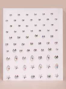 1sheet Rhinestone Eye Tattoo Sticker - Multicolor - View 3
