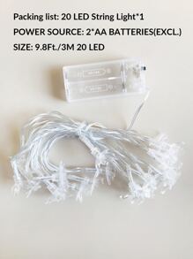 1件 10/20/40顆 LED燈珠，1.5/3/6米 PVC材質花卉串燈，創意櫻花設計，可伸縮裝飾燈，適用於家居和室內裝飾 - 彩色 - 查看 8