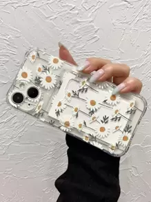 Mùa hè In Hoa Làm sạch ốp điện thoại Với Card Slot Tương thích với iPhone - Nhiều màu - Xem 4