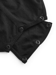 SHAPORA Solid Backless Shapewear Bodysuit - Black - View 5