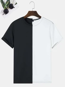 Manfinity Tops Nam Đồ họa Lá thư Đường phố - Đen và trắng - Xem 2