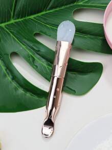 1pc Double-Ended Facial Sheet Brush With Spoon - Gold - View 2