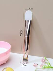 1pc Double-Ended Facial Sheet Brush With Spoon - Gold - View 8
