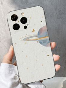 Handyhülle mit Planet Muster - Beige - Übersicht 1