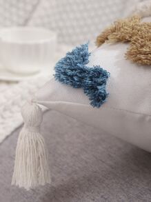 Miater Geometric Embroidered Tassel Decor Cushion Cover Without Filler, Throw Pillow Cover, Pillow Insert Not Include, For Sofa, Living Room - Multicolor - View 3