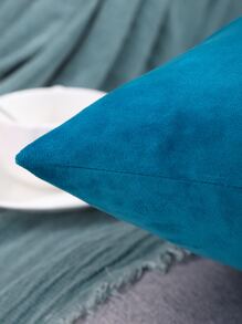 Solid Color Cushion Cover Without Filler - Blue - View 4