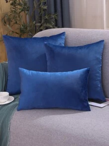 素色坐墊套不附帶內芯 - 藍色 - 查看 2