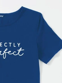 Lunelith SHEIN Lunessa Vestido ajustado con estampado de letra