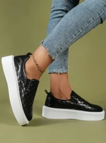 Argyle Chần Giày Trượt Trên - màu đen - Xem 1