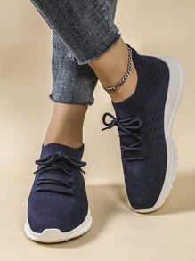 女士運動路跑步鞋帶前綁帶