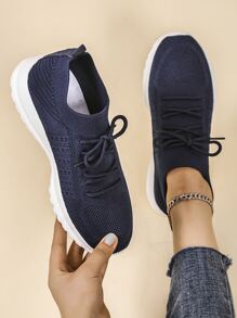 女士運動路跑步鞋帶前綁帶