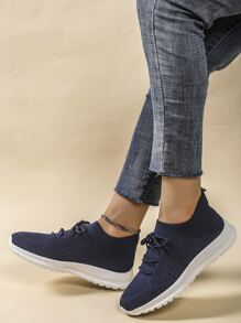 女士運動路跑步鞋帶前綁帶