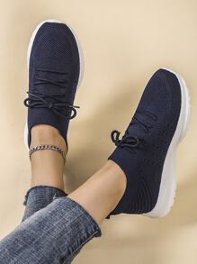 女士運動路跑步鞋帶前綁帶