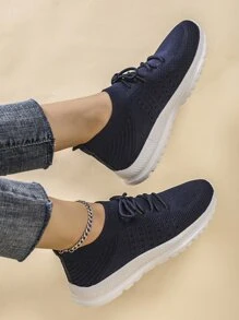 女士運動路跑步鞋帶前綁帶