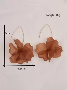 Petal Drop Earrings - Brown - View 3