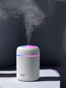 1pc Portable USB Humidifier, Colorful Light Humidifier For Home, Office - White - View 2