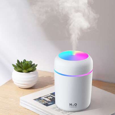 1pc Portable USB Humidifier, Colorful Light Humidifier For Home, Office