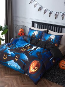 Set colcha sin relleno Halloween castillo - Multicolor - Ver 2
